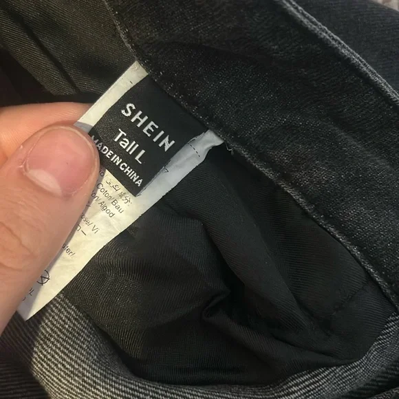 Shein L Tall Black/gray Mom Jeans - Picture 6 of 8